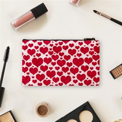 Hearts Valentine Pattern Seamless Cosmetic Bag (Small) from ArtsNow.com Back