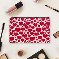 Hearts Valentine Pattern Seamless Cosmetic Bag (Medium) from ArtsNow.com Front