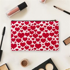 Hearts Valentine Pattern Seamless Cosmetic Bag (Medium) from ArtsNow.com Back