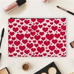 Hearts Valentine Pattern Seamless Cosmetic Bag (Large)