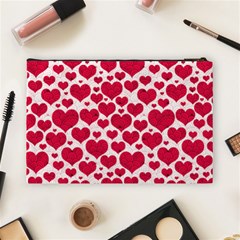 Hearts Valentine Pattern Seamless Cosmetic Bag (Large) from ArtsNow.com Back