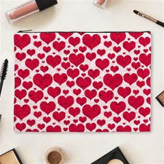 Hearts Valentine Pattern Seamless Cosmetic Bag (XL) from ArtsNow.com Front