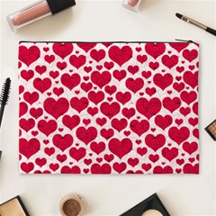 Hearts Valentine Pattern Seamless Cosmetic Bag (XL) from ArtsNow.com Back