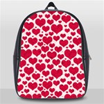 Hearts Valentine Pattern Seamless School Bag (Large)