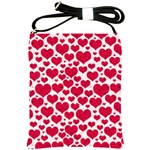 Hearts Valentine Pattern Seamless Shoulder Sling Bag