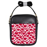 Hearts Valentine Pattern Seamless Girls Sling Bag