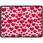 Hearts Valentine Pattern Seamless Fleece Blanket (Large)