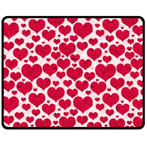 Hearts Valentine Pattern Seamless Fleece Blanket (Medium) from ArtsNow.com 60 x50  Blanket Front