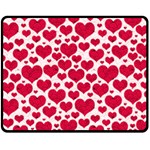 Hearts Valentine Pattern Seamless Fleece Blanket (Medium)