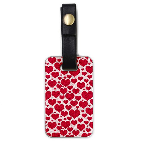 Hearts Valentine Pattern Seamless Luggage Tag (one side) from ArtsNow.com Front