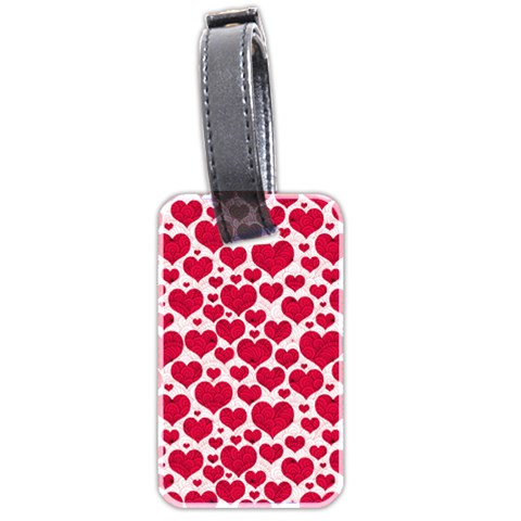 Hearts Valentine Pattern Seamless Luggage Tag (two sides) from ArtsNow.com Front