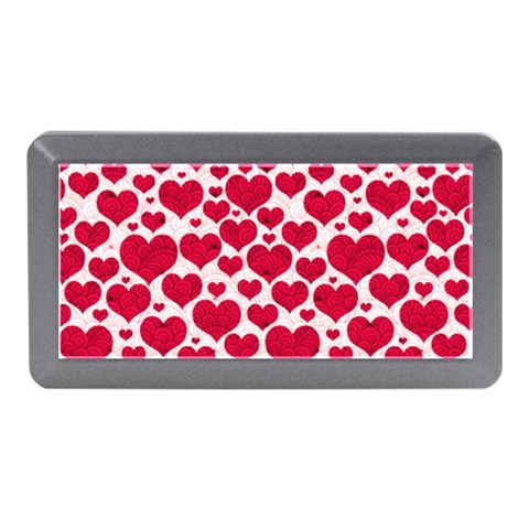 Hearts Valentine Pattern Seamless Memory Card Reader (Mini) from ArtsNow.com Front