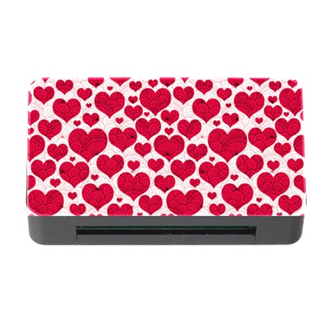 Hearts Valentine Pattern Seamless Memory Card Reader with CF from ArtsNow.com Front