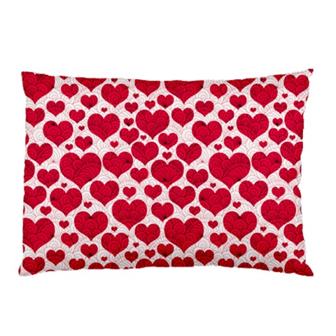 Hearts Valentine Pattern Seamless Pillow Case (Two Sides) from ArtsNow.com Front