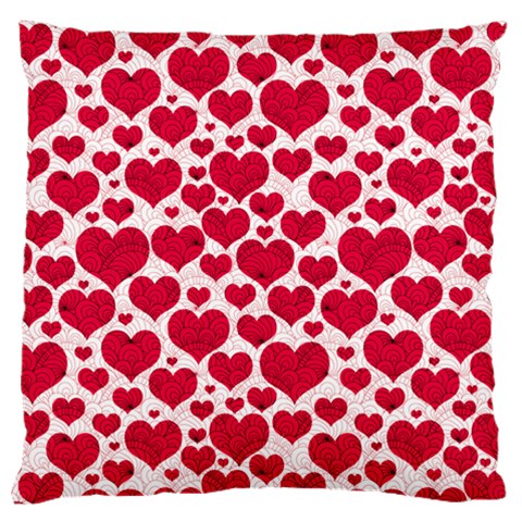 Hearts Valentine Pattern Seamless Large Cushion Case (Two Sides) from ArtsNow.com Front