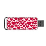 Hearts Valentine Pattern Seamless Portable USB Flash (One Side)