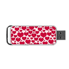 Hearts Valentine Pattern Seamless Portable USB Flash (Two Sides) from ArtsNow.com Front