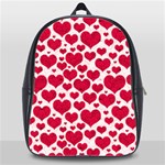 Hearts Valentine Pattern Seamless School Bag (XL)