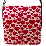 Hearts Valentine Pattern Seamless Flap Closure Messenger Bag (S)