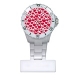 Hearts Valentine Pattern Seamless Plastic Nurses Watch