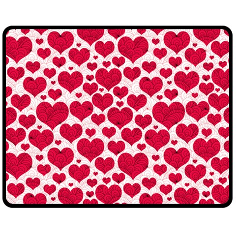 Hearts Valentine Pattern Seamless Two Sides Fleece Blanket (Medium) from ArtsNow.com 58.8 x47.4  Blanket Front