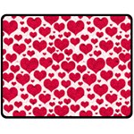 Hearts Valentine Pattern Seamless Two Sides Fleece Blanket (Medium)