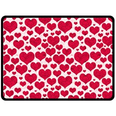 Hearts Valentine Pattern Seamless Two Sides Fleece Blanket (Large) from ArtsNow.com 80 x60  Blanket Back