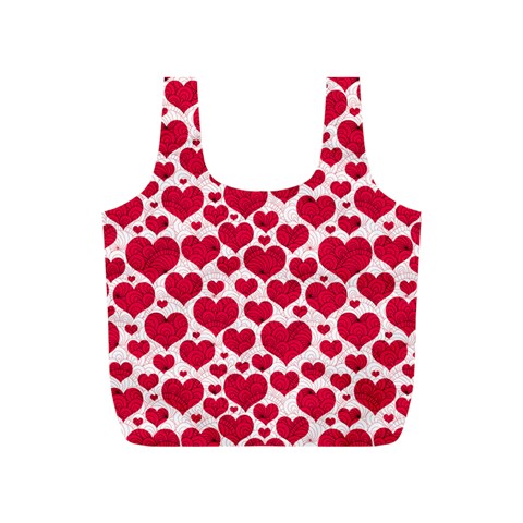 Hearts Valentine Pattern Seamless Full Print Recycle Bag (S) from ArtsNow.com Front