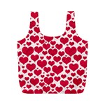 Hearts Valentine Pattern Seamless Full Print Recycle Bag (M)