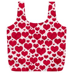 Hearts Valentine Pattern Seamless Full Print Recycle Bag (XL) from ArtsNow.com Front