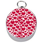 Hearts Valentine Pattern Seamless Silver Compasses