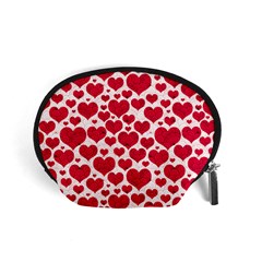 Hearts Valentine Pattern Seamless Accessory Pouch (Small) from ArtsNow.com Front