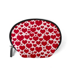 Hearts Valentine Pattern Seamless Accessory Pouch (Small) from ArtsNow.com Back