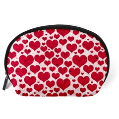 Hearts Valentine Pattern Seamless Accessory Pouch (Large) from ArtsNow.com Back