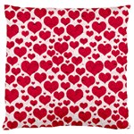 Hearts Valentine Pattern Seamless Standard Premium Plush Fleece Cushion Case (One Side)