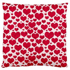 Hearts Valentine Pattern Seamless Standard Premium Plush Fleece Cushion Case (Two Sides) from ArtsNow.com Front