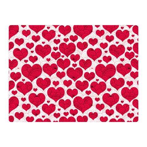 Hearts Valentine Pattern Seamless Two Sides Premium Plush Fleece Blanket (Mini) from ArtsNow.com 35 x27  Blanket Front