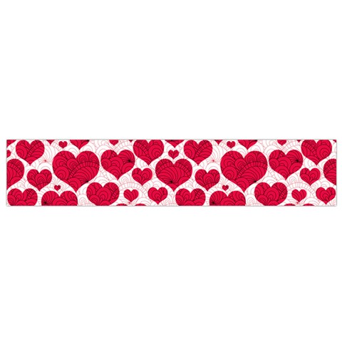 Hearts Valentine Pattern Seamless Small Premium Plush Fleece Scarf from ArtsNow.com Front