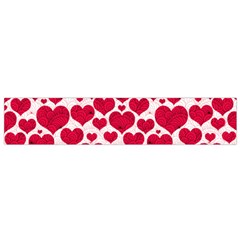 Hearts Valentine Pattern Seamless Small Premium Plush Fleece Scarf from ArtsNow.com Front