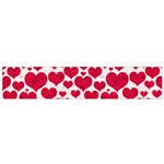 Hearts Valentine Pattern Seamless Small Premium Plush Fleece Scarf