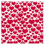 Hearts Valentine Pattern Seamless Square Satin Scarf (36  x 36 )