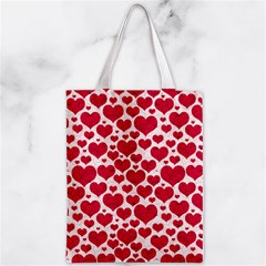 Hearts Valentine Pattern Seamless Zipper Classic Tote Bag from ArtsNow.com Front