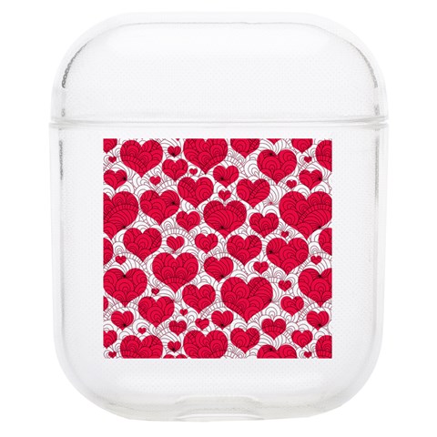 Hearts Valentine Pattern Seamless Soft TPU AirPods 1/2 Case from ArtsNow.com Front