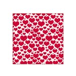 Hearts Valentine Pattern Seamless Satin Bandana Scarf 22  x 22 