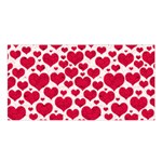 Hearts Valentine Pattern Seamless Satin Shawl 45  x 80 