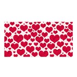 Hearts Valentine Pattern Seamless Satin Wrap 35  x 70 