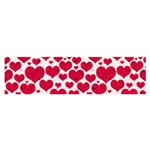 Hearts Valentine Pattern Seamless Oblong Satin Scarf (16  x 60 )