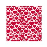 Hearts Valentine Pattern Seamless Square Satin Scarf (30  x 30 )