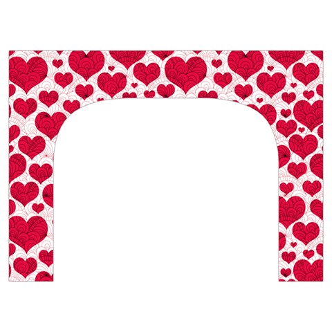 Hearts Valentine Pattern Seamless Toiletries Pouch from ArtsNow.com Front