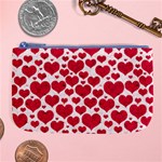 Hearts Valentine Pattern Seamless Large Coin Purse